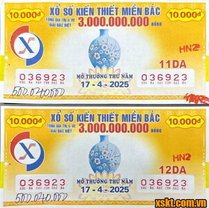 XSMB: Đã có khách hàng ở Đống Đa Hà Nội trúng 1 tỷ đồng kỳ quay ngày 17/4/2025