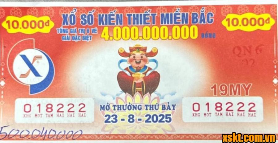 XSMB: Khách hàng ở Quảng Ninh trúng 500 triệu đồng kỳ quay ngày 23/8/2025