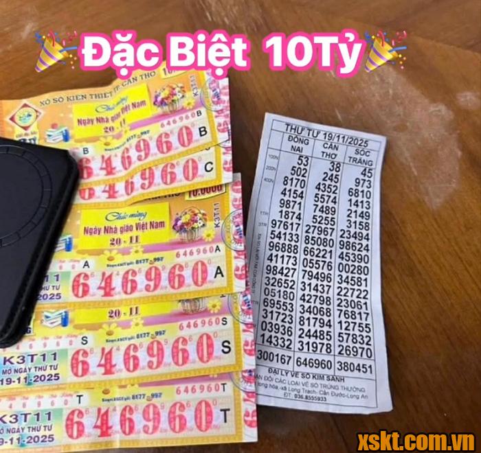 Khách hàng Tây Ninh trúng độc đắc 10 tỷ của XSKT Cần Thơ