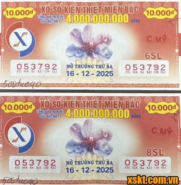 XSMB: Khách hàng ở Ba Vì trúng hơn 1 tỷ đồng kỳ quay ngày 16/12/2025