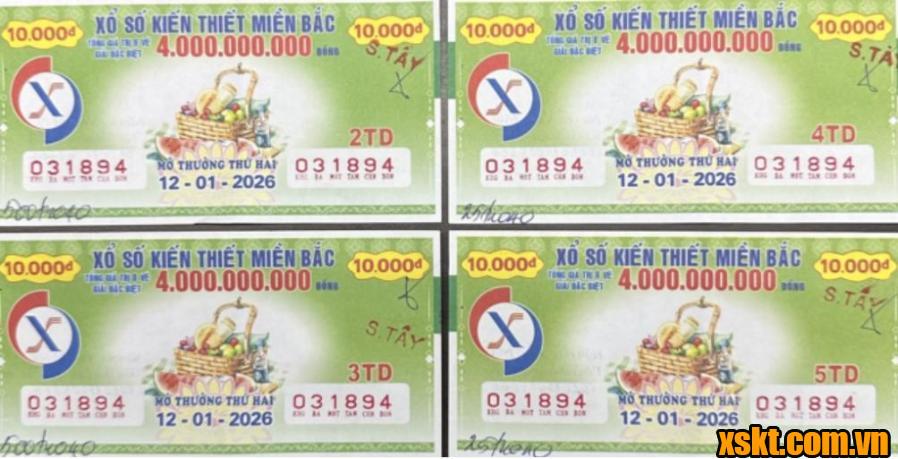 XSMB: Khách hàng ở Viên Sơn trúng hơn 1 tỷ đồng kỳ quay ngày 12/1/2026