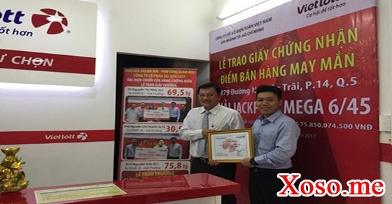 Đại lý Vietlott bán được nhiều vé số trúng thưởng Jackpot nhất